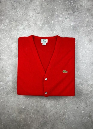 Gilet Cardigan À Boutons Lacoste Taille L Homme Rouge Logo Brodé 100% Acrylique #LA66, marke: Lacoste, zustand: Sehr gut, größe: L, 35,00 €, 37,45 € beinhaltet Vinted-Käuferschutz Pro