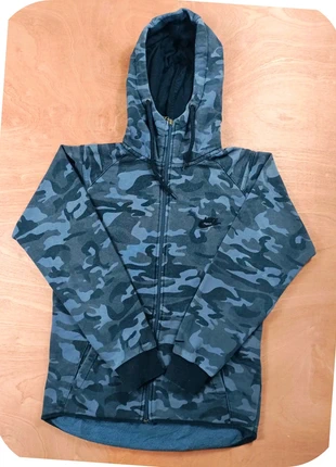 Sweat/Hoodie à Capuche | Nike Fullzip Logo Brodé Camouflé/Militaire | 100% Coton Taille L, merk: Nike, staat: Heel goed, maat: L, € 22,00, € 23,80 inclusief Kopersbescherming