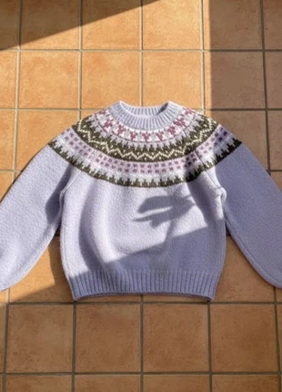 Pull lilas motif jacquard – taille M – style cosy nordique hiver, marque: Auremi, état: Très bon état, taille: M / 38 / 10, 42,99 €, 45,84 € Protection acheteurs (Pro) incluse