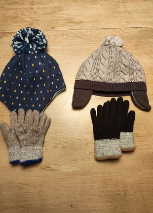 LOT 2 Ensembles Hiver Enfant : Bonnets à Pompon & Gants Doublés T. 3-5 Ans, brand: multimarques, condition: Very good, size: 3-5 years, 53 cm, €7.00, €8.05 includes Buyer Protection