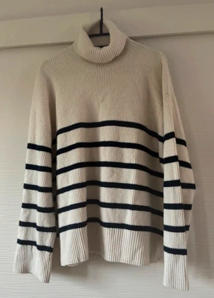 Marinière col roulé blanc et bleu marine, marca: Kiabi, estado: Muito bom, tamanho: L / 40 / 12, €5.00, €5.95 inclui Proteção do Comprador