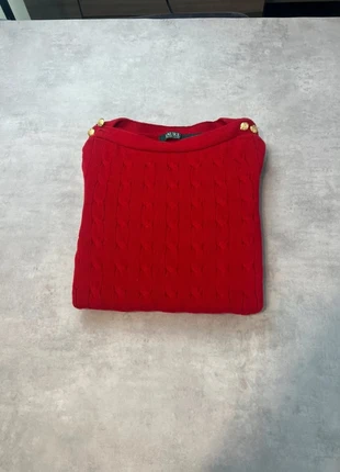 Pull torsadé Ralph Lauren rouge , tressé col bateau rouge taille S pour femme, marque: Ralph Lauren, état: Très bon état, taille: S / 36 / 8, 38,00 €, 40,60 € Protection acheteurs incluse