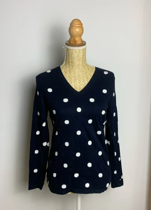 Pull à pois col V Tommy Hilfiger - taille S femme, marca: Tommy Hilfiger, estado: Muito bom, tamanho: S / 36 / 8, €15.00, €16.45 inclui Proteção do Comprador Pro