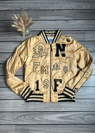 Franklin & Marshall Bomber Jacket • Vintage College Style • Goud • M, marca: Franklin & Marshall, estado: Muy bueno, tamaño: M / 38 / 10, 35,00 €, 37,45 € Protección al comprador Pro incluida