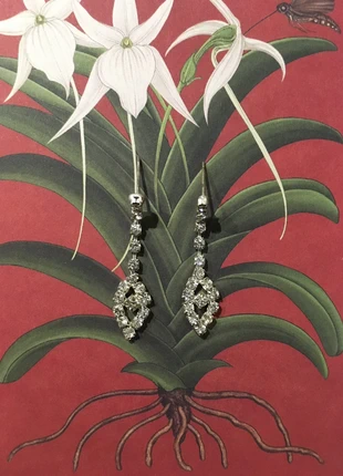 Boucles d’oreilles argentées à strass, brand: Vintage Love, condition: Very good, €3.00, €3.85 includes Buyer Protection