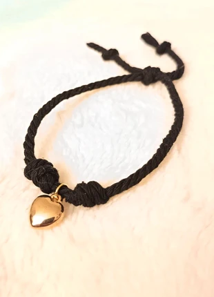 🎁🌲 Bracciale in cordino nero con ciondolo dorato, marque: fatto a mano, état: Neuf sans étiquette, 2,99 €, 3,84 € Protection acheteurs incluse