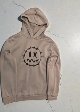 felpa shein top - cappuccio grunge/streetwear - stampa filo spinato - taglia l, marque: Shein, état: Très bon état, taille: L, 2,25 €, 3,06 € Protection acheteurs incluse