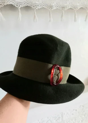 🎩 Chapeau vintage vert bouteille – Modèle Roanne 57/58 💚 Chic & tendance Mod, brand: M.O.D, condizioni: Ottime, taglia: 58, €14.00, €15.40 include la Protezione acquisti