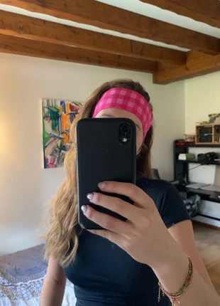 Bandeau vichy en crochet, marque: Fait Main, état: Neuf sans étiquette, taille: Taille unique, 8,00 €, 9,10 € Protection acheteurs incluse