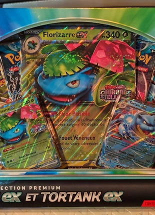 Pack Florizarre ex et tortank ex, marque: Pokémon, état: Neuf avec étiquette, 79,00 €, 83,65 € Protection acheteurs incluse
