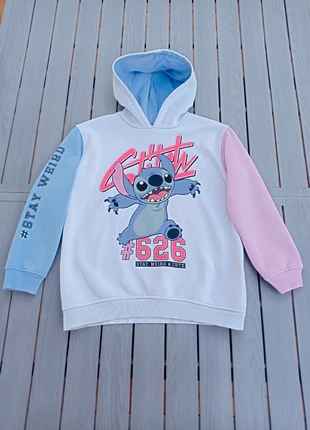 Disney Stitch – Sweat capuche #626 Stay Weird – Enfant 10 ans – Manches bicolores, marque: Disney, état: Bon état, taille: 10 ans / 140 cm, 4,95 €, 5,90 € Protection acheteurs incluse