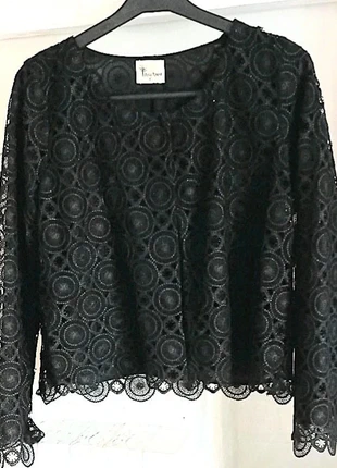 Petite veste en dentelle noire Stella Forest – Taille 40, marke: Stella Forest, zustand: Sehr gut, größe: L / 40 / 12, 22,00 €, 23,80 € inklusive Vinted-Käuferschutz