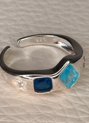 Bague Pierre Bleue 925 Argentée Ajustable Unisexe, marque: CHROME, état: Neuf avec étiquette, taille: Ajustable, 8,99 €, 10,14 € Protection acheteurs incluse