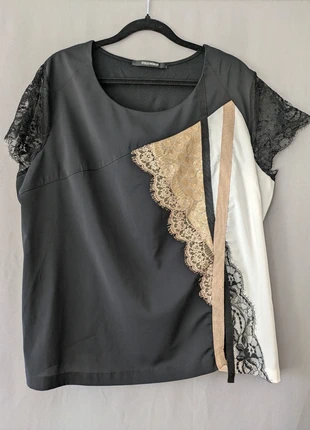 Top noir dentelle Fuego Woman taille 48 chic et élégant, brand: Fuego woman, condition: Good, size: 4XL / 48 / 20, €12.00, €13.30 includes Buyer Protection Pro