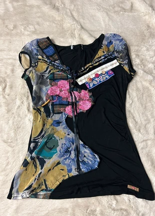 Blouse Y2K – Femme – Taille S – Motifs – Viscose & Élasthanne – Bon état, marque: Tendance, état: Bon état, taille: S / 36 / 8, 3,00 €, 3,85 € Protection acheteurs incluse