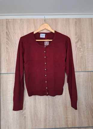 Wijnrode cardiganmet ajour wave patroon - Banned - Maat M 38, merk: Banned Retro, staat: Nieuw met prijskaartje, maat: M / 38 / 10, € 22,50, € 24,33 inclusief Kopersbescherming Pro