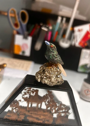 Oiseau sculpté pierre naturelle, brand: ONYX, condition: Like new, €20.00, €21.70 includes Buyer Protection