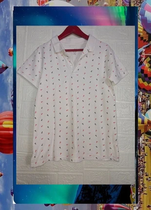 Magnifico polo con fondo blanco con detalles 🪁, marque: Blanco, état: Très bon état, taille: 13 ans / 158 cm, 3,00 €, 3,85 € Protection acheteurs incluse