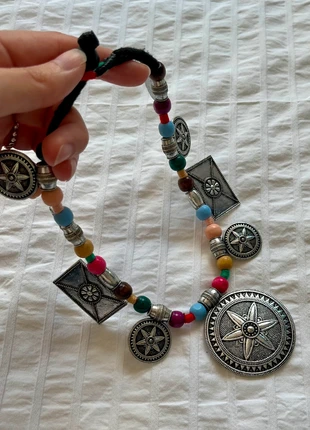 Boho Stainless-Steel Statement Necklace with Colorful Beads, marca: Local, estado: Nuevo sin etiquetas, 7,00 €, 8,05 € Protección al comprador incluida