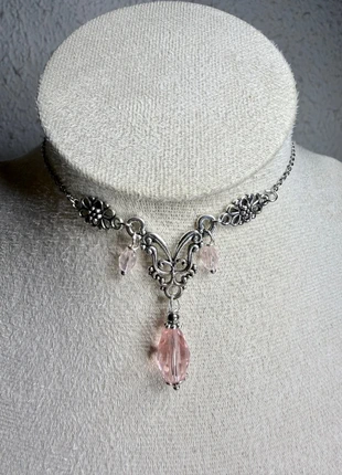 necklace princess silver pink 🌸, marque: lux victorian, état: Très bon état, 25,00 €, 26,95 € Protection acheteurs (Pro) incluse