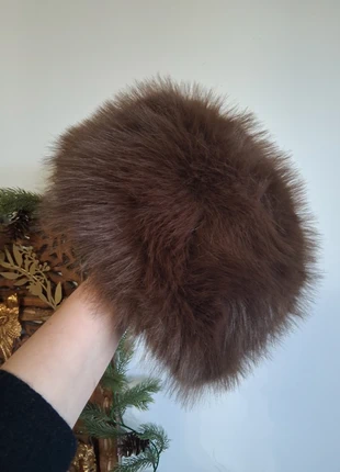 Toque marron rétro chapeau d'hiver synthétique 57, marque: pas de marque, état: Très bon état, taille: 57, 10,00 €, 11,20 € Protection acheteurs incluse