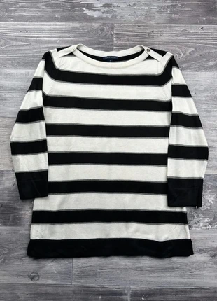 Pull manche ¾ rayé Tommy Hilfiger Noir et Blanc taille M, marque: Tommy Hilfiger, état: Très bon état, taille: M / 38 / 10, 7,00 €, 8,05 € Protection acheteurs (Pro) incluse
