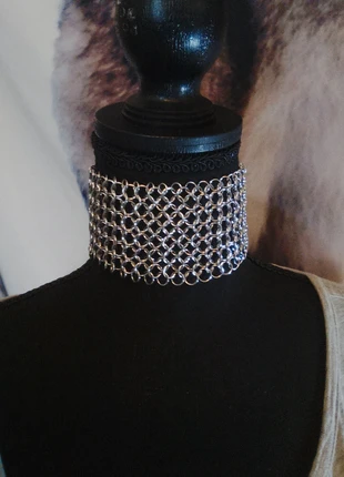 Collier choker méga chainmail européen Style gothique unisexe, condition: Very good, €30.00, €32.20 includes Buyer Protection Pro