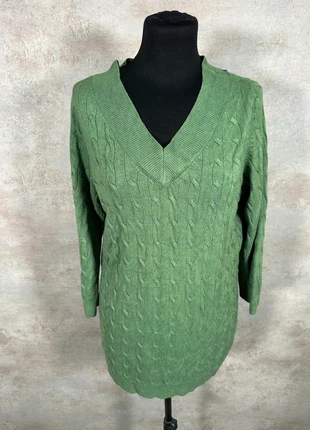 Robe Maille Torsadée Cable Knit Vintage Avenue verte texturée taille 14/16, merk: Vintage Dressing, staat: Heel goed, maat: M / 38 / 10, € 10,00, € 11,20 inclusief Kopersbescherming Pro