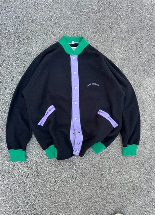 Crazy fleece pile vintage 90s outdoor streetwear-black e green-size L, marque: Vintage Dressing, état: Très bon état, taille: L, 29,99 €, 32,19 € Protection acheteurs incluse