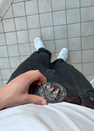 Y2K Horse Belt Chrome Hearts BB Simon Streetwear Sag Belt Oversize Buckle, brand: y2k, condizioni: Ottime, taglia: 110 cm, €14.95, €16.40 include la Protezione acquisti