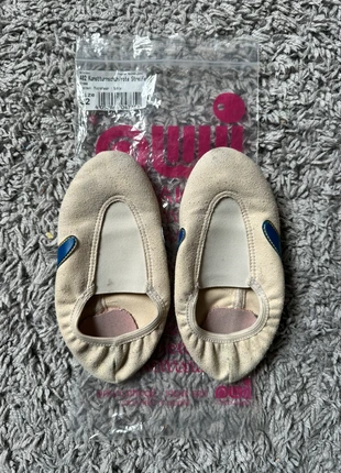 iwa Kunstturnschuh 403 Creme blau, Turnschläppchen, Geräteturnen, Innensohle 18 cm, marque: IWA, état: Bon état, taille: 32, 8,00 €, 9,10 € Protection acheteurs incluse