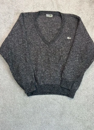 Pull col V en laine Lacoste vintage | Taille L Femme | gris logo brodé, marca: Lacoste, estado: Muy bueno, tamaño: L / 40 / 12, 30,00 €, 32,20 € Protección al comprador Pro incluida