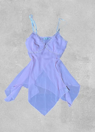 top asymétrique y2k rose - voile transparent, marke: Vintage Dressing, zustand: Sehr gut, größe: S / 36 / 8, 16,00 €, 17,50 € inklusive Vinted-Käuferschutz