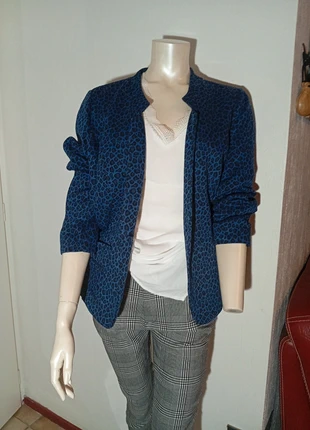 Blazer bleu Motif léopard style rock taille 40, brand: je sais plus, condition: Very good, size: L / 40 / 12, €7.00, €8.05 includes Buyer Protection