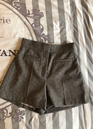 Short sandro beige chevrons, marca: Sandro, estado: Novo sem etiquetas, tamanho: XS / 34 / 6, €70.00, €74.20 inclui Proteção do Comprador