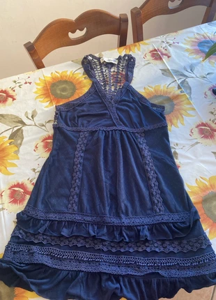 Vestito midi blu Vintage Francomina, brand: Francomina, condizioni: Buone, taglia: L / IT 44 / EU 40, €10.00, €11.20 include la Protezione acquisti