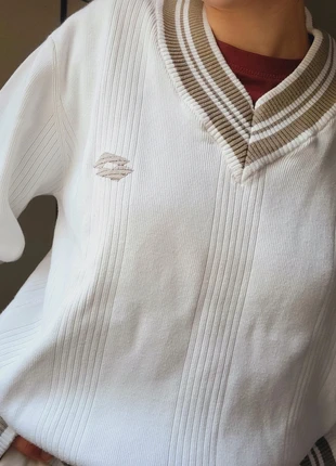 Maglione Vintage Lotto Bianco Collo a V Tennis/College 100% Cotone, marque: Lotto, état: Neuf sans étiquette, taille: L, 25,00 €, 26,95 € Protection acheteurs incluse