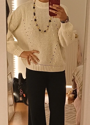 Pull sweat crème col montant, brand: Jennyfer, condition: Very good, size: M / 38 / 10, €5.00, €5.95 includes Buyer Protection