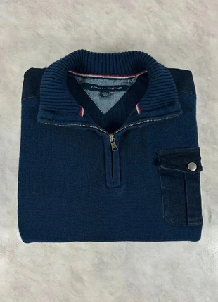 Tommy Hilfiger Pull zippé col montant camionneur bleu marine – coton – taille XXL homme Code 249N, marque: Tommy Hilfiger, état: Très bon état, taille: XXL, 35,00 €, 37,45 € Protection acheteurs (Pro) incluse
