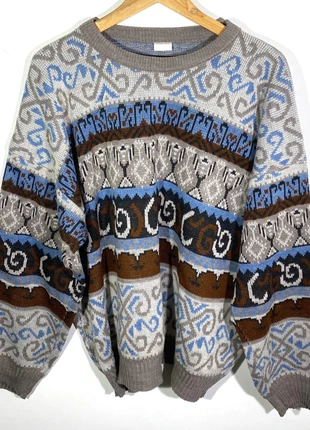 Pull Motif Graphique Vintage 80’s, marque: Vintage Dressing, état: Très bon état, taille: L, 28,00 €, 30,10 € Protection acheteurs incluse