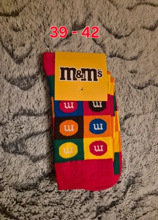 Paire de chaussettes M&M's, marque: M&M's, état: Neuf avec étiquette, taille: S | 38–42, 2,00 €, 2,80 € Protection acheteurs incluse