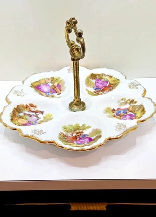 Superbe plateau à étages / vide-poche en porcelaine de Limoges – Jammet Seignolles, brand: Limoges France, condition: Very good, €35.00, €37.45 includes Buyer Protection