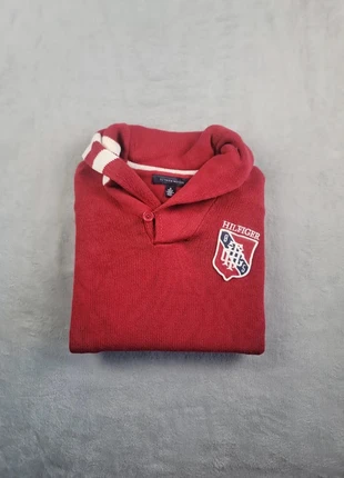Pull Col V Boutonné Tommy Hilfiger Rouge Taille M Homme Logo Brodé Coton Très Bon État #103, marke: Tommy Hilfiger, zustand: Sehr gut, größe: M, 11,99 €, 13,29 € beinhaltet Vinted-Käuferschutz Pro