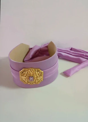 nouvelle ceinture neuve e pour Caftan takchita Avec broche intégrée rose lila et dorée, condition: Very good, size: Adjustable, €20.00, €21.70 includes Buyer Protection