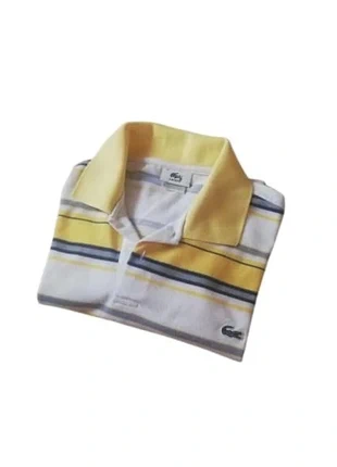 Polo Lacoste rayé jaune blanc homme taille XXL vintage chic 100% coton, marca: Lacoste, estado: Muy bueno, tamaño: XXL, 19,99 €, 21,69 € Protección al comprador incluida