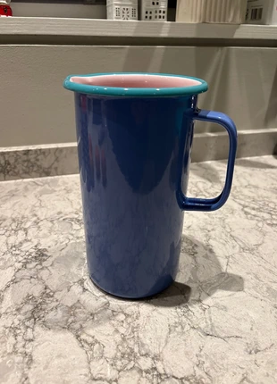 Prachtige emaille waterkan blauw en roze nieuw van Crisp, merk: Crisp, staat: Nieuw, € 15,00, € 16,45 inclusief Kopersbescherming