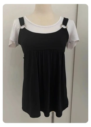 Tunique 2-en-1 Vintage T-shirt noir et blanc Taille XL, marca: Vintage, estado: Muito bom, tamanho: XL / 42 / 14, €3.00, €3.85 inclui Proteção do Comprador