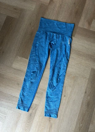 Gymshark Dry Legging blue marl | M, merk: Gymshark, staat: Heel goed, maat: M / 38 / 10, € 6,95, € 8,00 inclusief Kopersbescherming
