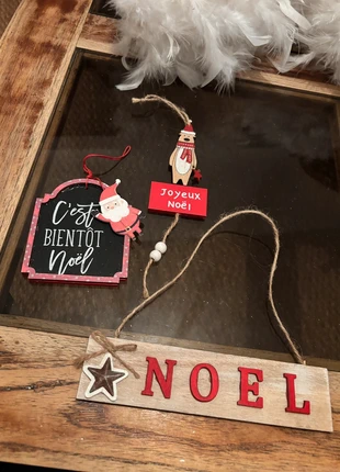 Lot 3 décorations Noël bois, marke: Atmosphera, zustand: Wie neu, 3,00 €, 3,85 € inklusive Vinted-Käuferschutz