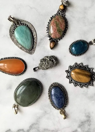 Pingentes cristais naturais, marca: Artesania, estado: Novo sem etiquetas, €10.00, €11.20 inclui Proteção do Comprador